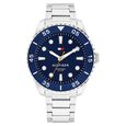 Tommy Hilfiger Quartz Analog Blue Dial Silver Stainless Steel Strap Watch For Men - image number 0