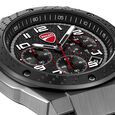 Ducati Quartz Chronograph Black Dial Black Silicone Strap Watch For Men - image number 3