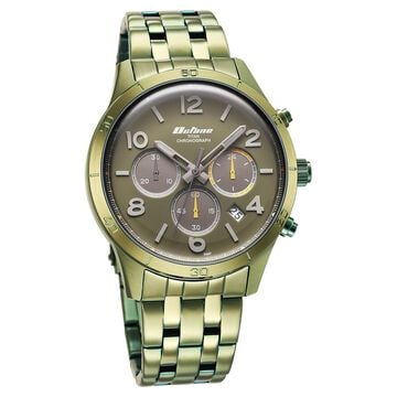 Titan Octane Classic Sporty Green Dial Chronograph Stainless Steel Strap watch for Men