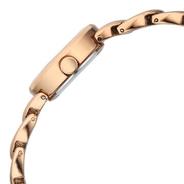 Vyb Bliss By Fastrack Quartz Analog Blue Dial Rose Gold Metal Strap Watch For Girls