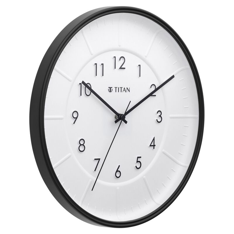 Buy Online Titan Contemporary Wall Clock with Raised Numbers 30.8 cm