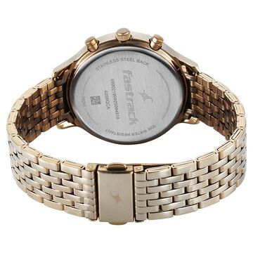 Fastrack Chrome K Quartz Multifunction Grey Dial K Chrome Stainless Steel Strap Watch For Girls