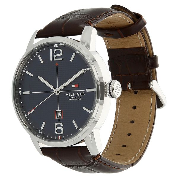 Tommy Hilfiger Quartz Analog Black Dial Leather Strap Watch for Men - image number 1