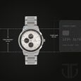 Titan Workwear White Dial Quartz Multifunction Stainless Steel Strap watch for Men - image number 2