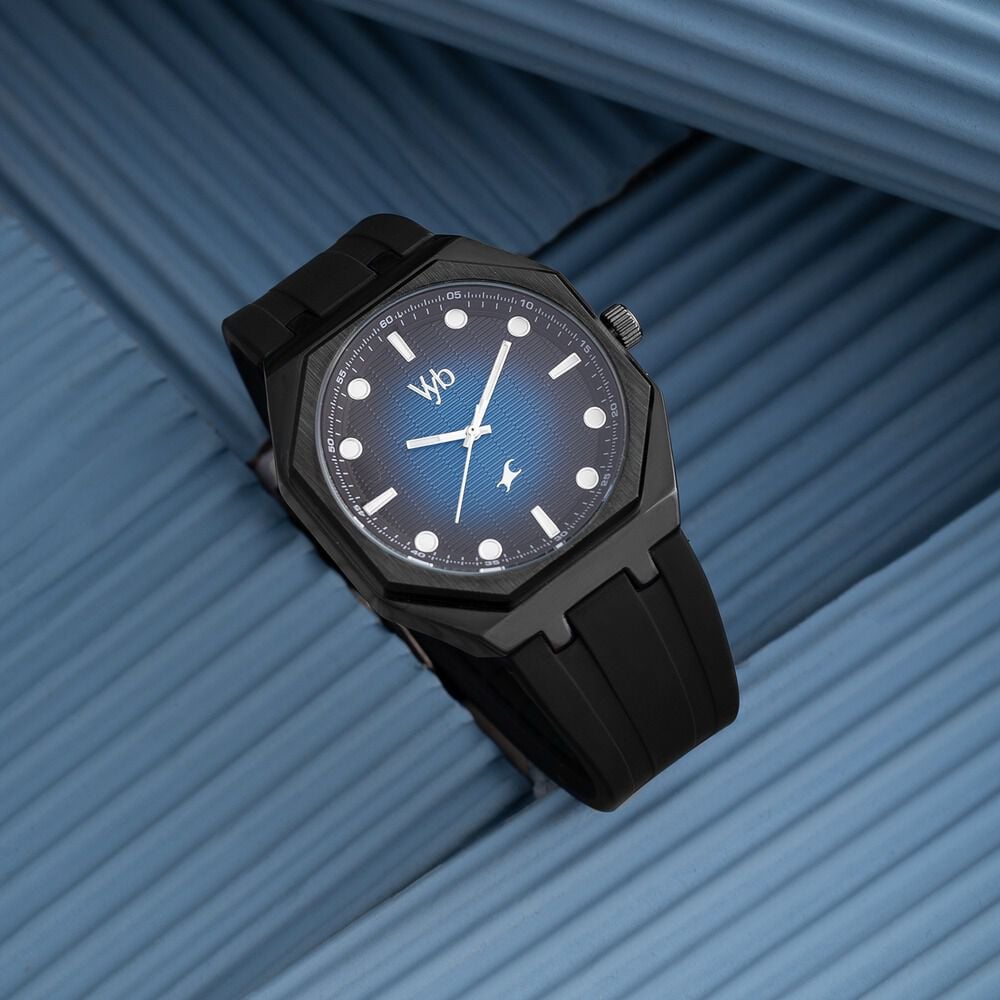 Vyb Rebel By Fastrack Quartz Analog Multicoloured Dial Black Silicone Strap Watch For Guys-picture-15