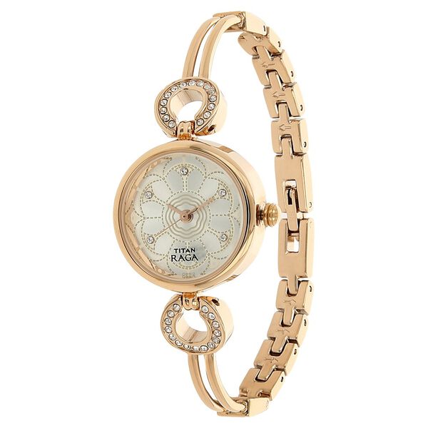 Titan Raga Weaves Silver Dial Women Watch With Metal Strap - image number 1