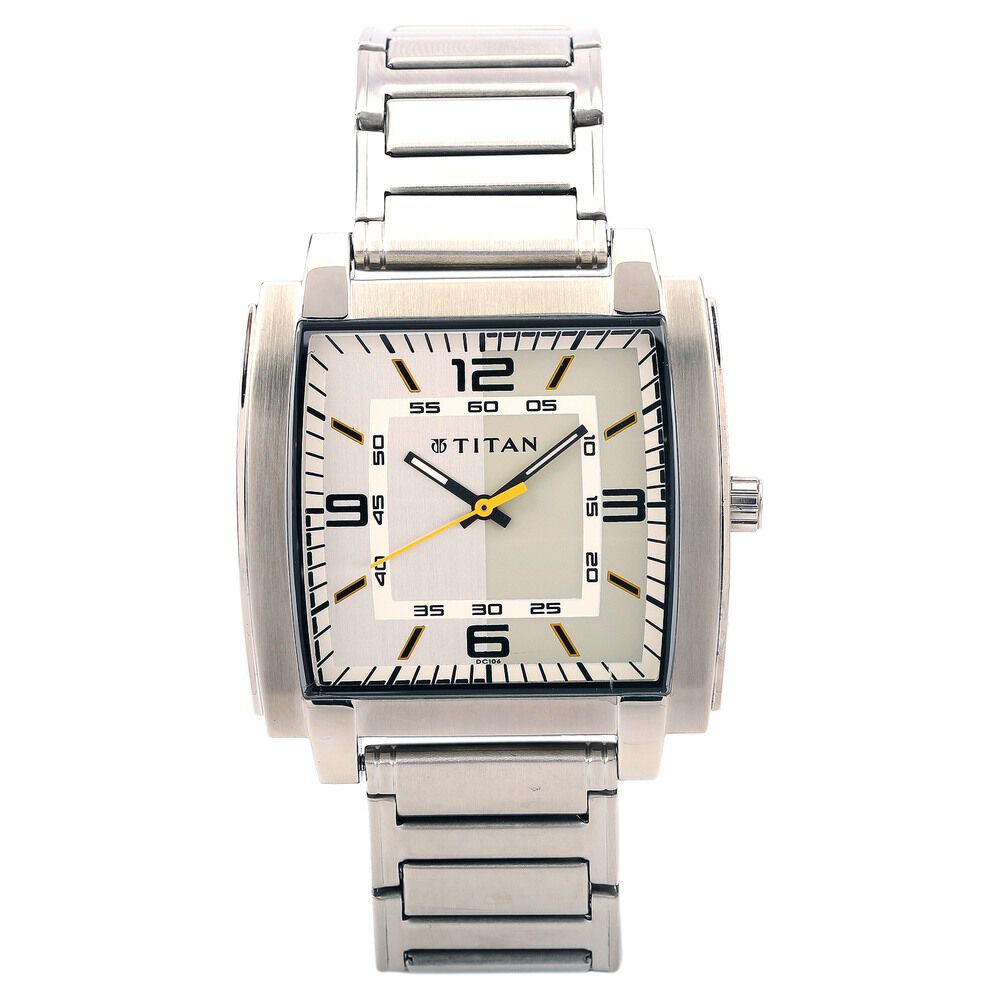 Buy Online Titan Silver Dial Analog Stainless Steel Strap watch