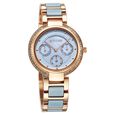 Titan Acetate Quartz Multifunction Mother Of Pearl Dial Two Toned Strap Watch for Women - image number 1