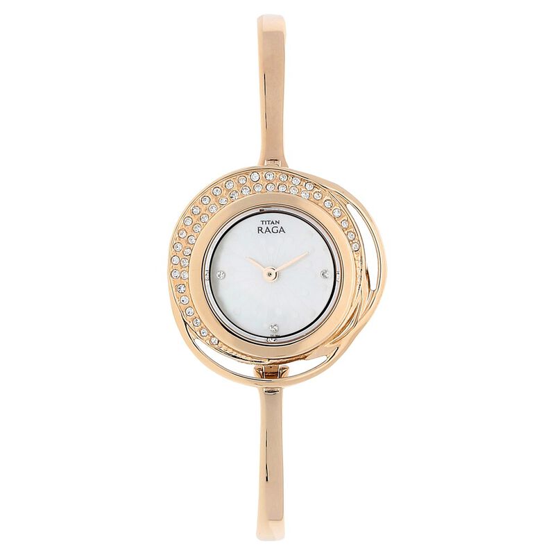 Titan Raga Mother of Pearl Dial Women Watch With Metal Strap