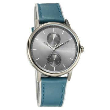 Titan Athleisure Grey Dial Quartz Multifunction Leather Strap watch for Men