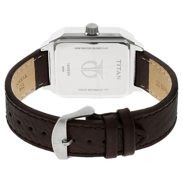 Titan Quartz Multifunction Black Dial Strap Leather Strap Watch for Men - image number 3