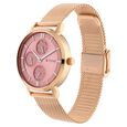 Titan Workwear Rose Gold Dial Quartz Multifunction Metal Strap watch for Women - image number 2