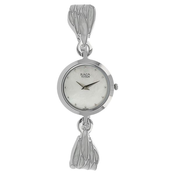 Titan Raga Moonlight Mother of Pearl Dial Analog Metal Strap watch for Women - image number 0
