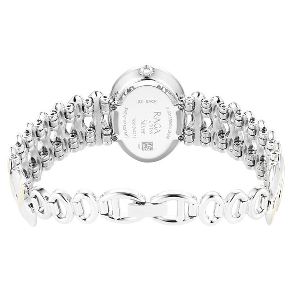 Titan Raga Silver Quartz Analog Mother Of Pearl Dial Sterling Silver Metal Strap And Case Watch For Women - image number 5