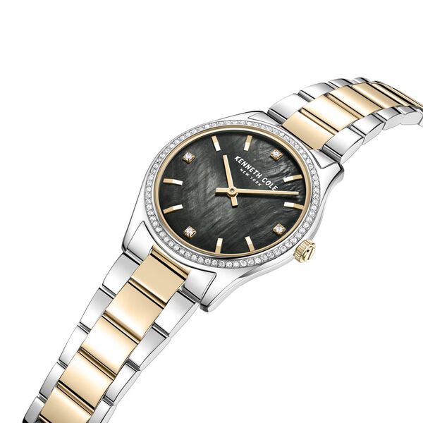 Kenneth Cole Quartz Analog Black Round Dial Silver Stainless Steel Strap Watch For Women - image number 3