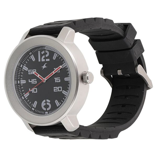 Fastrack Quartz Analog Black Dial Plastic Strap Watch for Guys - image number 1