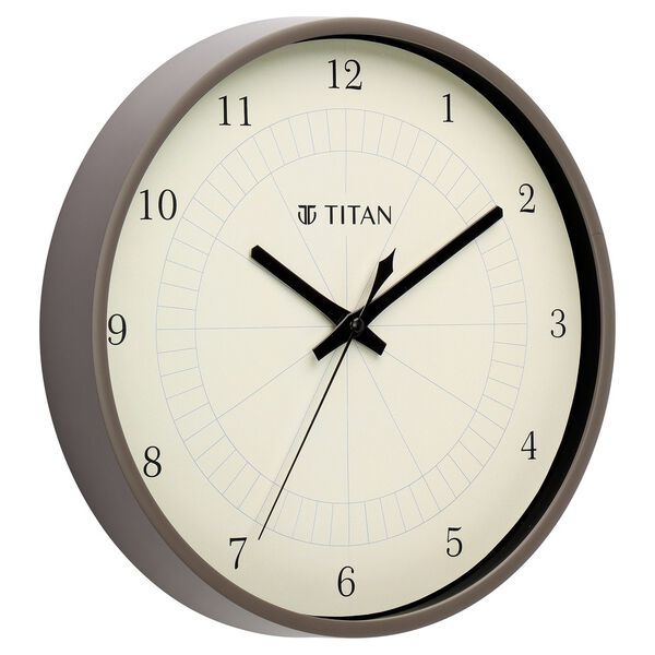 Titan Classic Wall Clock Quartz Analog Grey Dial Wall Clock - image number 2