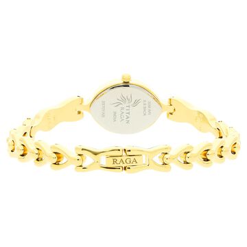Titan Raga White Dial Women Watch With Metal Strap