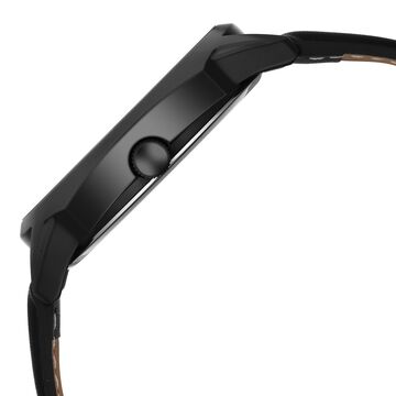 Fastrack Stunners Quartz Analog Black Dial Black Leather Strap Watch For Guys