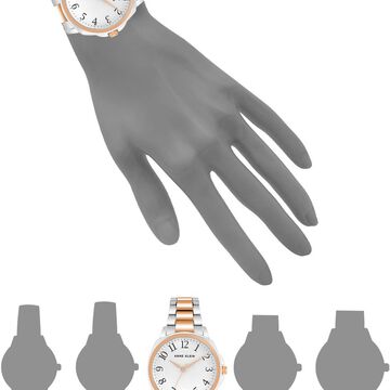Anne Klein Quartz Analog White Dial Ceramic Strap Watch for Women