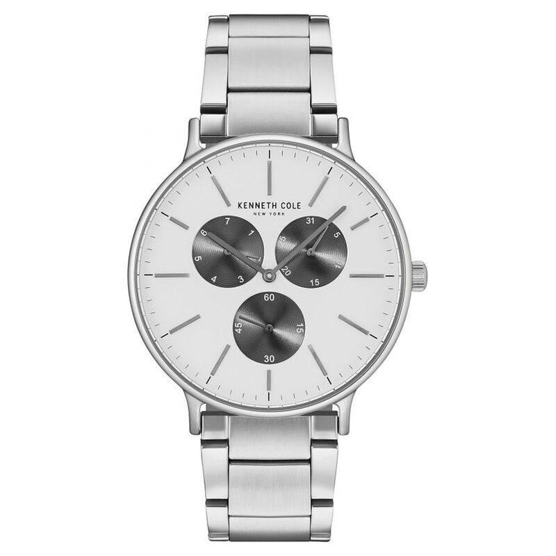 Kenneth Cole Quartz Multifunction Silver Dial Stainless Steel Strap Watch for Men - image number 0