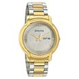Sonata Quartz Analog with Day and Date Champagne Dial Stainless Steel Strap Watch for Men
