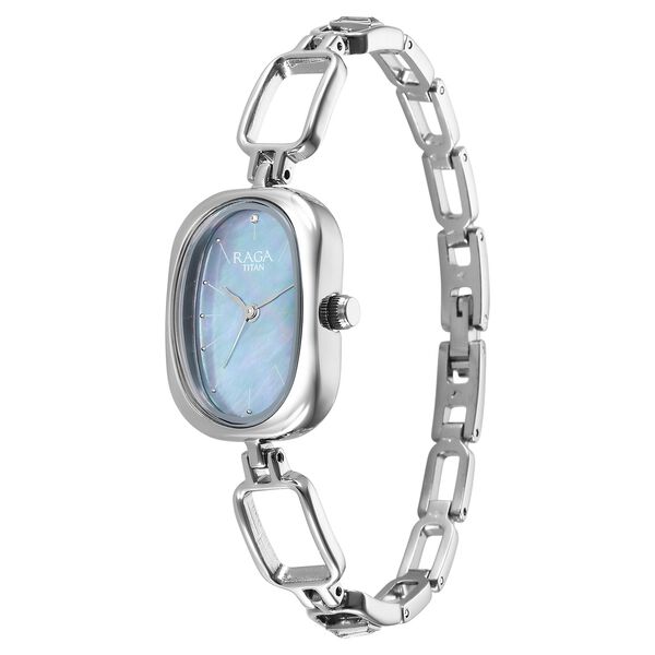 Titan Raga Viva Mother Of Pearl Dial Analog Metal Strap Watch for Women - image number 2