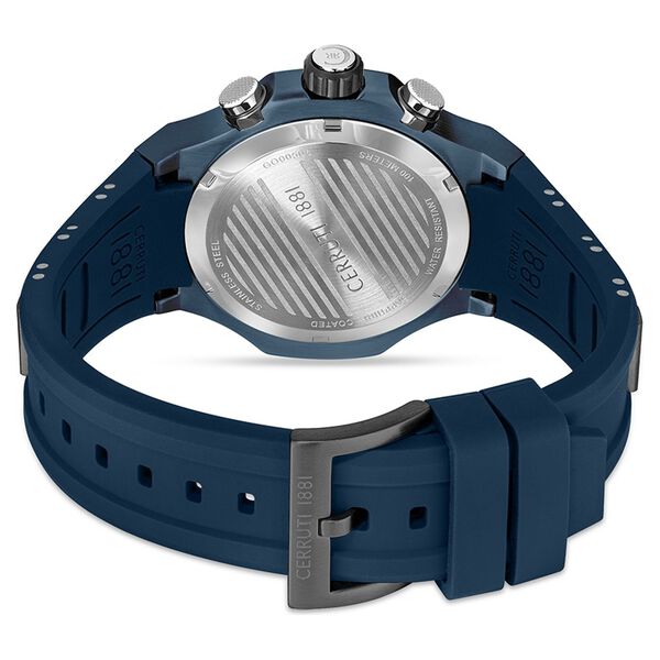 Cerruti 1881 Quartz Chronograph Grey Dial Blue Stainless Steel Strap Watch For Men - image number 3
