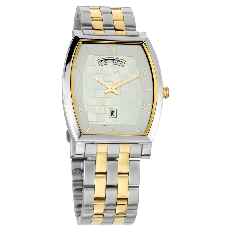 Titan Grandmaster Silver Dial Analog with Day and Date Metal Strap Watch for Men - image number 1