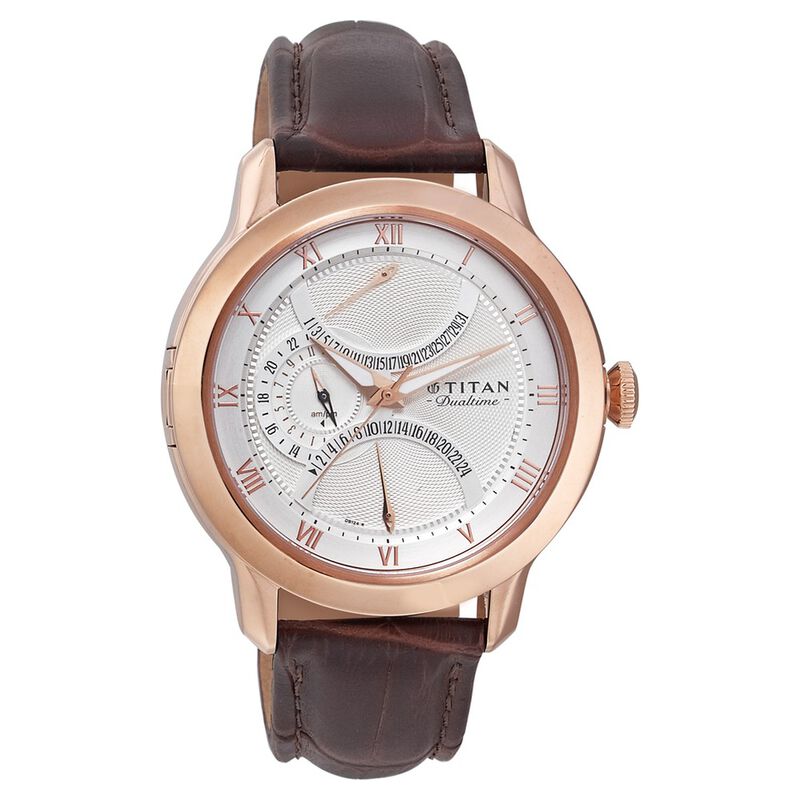 Titan Quartz Analog Silver Dial Watch for Men