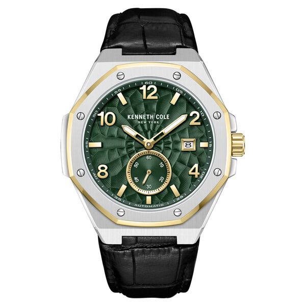 Kenneth Cole Automatic Black Leather Strap Watch For Men - image number 0