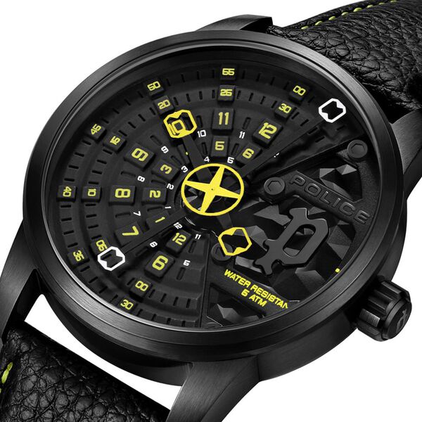 Police Quartz Analog Black dial Leather Strap Watch for Men - image number 3