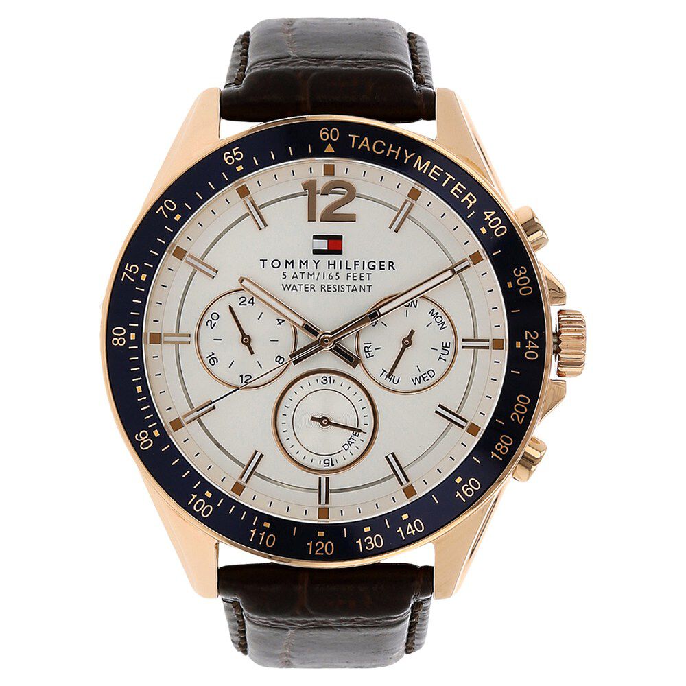 Tommy hilfiger watch leather strap online