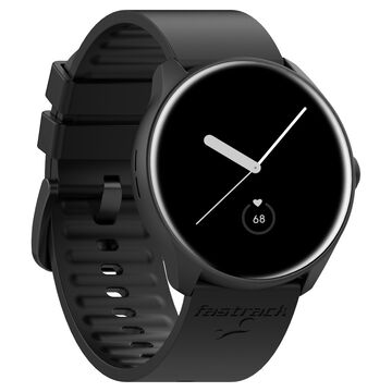 Fastrack Invoke Pro Smartwatch - Enhanced Calling, Split-Screen Navigation, Water-Resistant With Black Strap