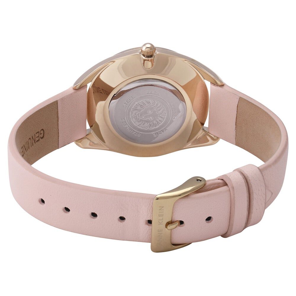 Buy Online Anne Klein Quartz Analog Pink Dial Leather Strap Watch