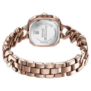 Sonata Poze Quartz Analog Rose Gold Dial Metal Strap Watch For Women
