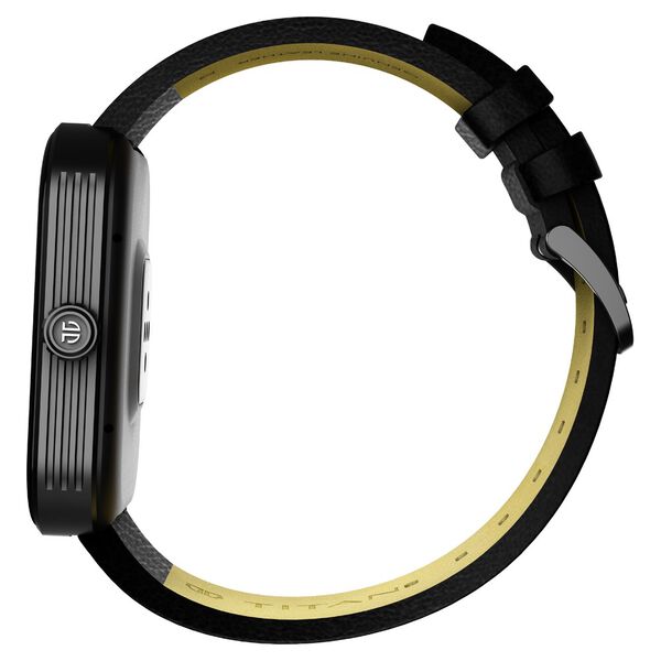 Titan Mirage with 4.97 cm AMOLED Display and AOD, Functional Crown, BT Calling Smartwatch with Black Leather Strap - image number 2