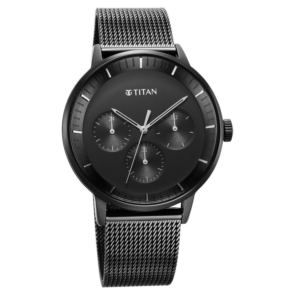 Buy Online Titan Modern Classics Black Dial Quartz Multifunction