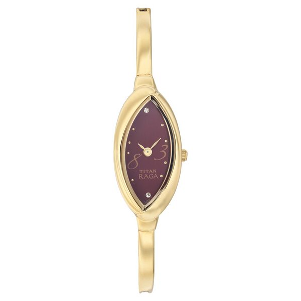 Titan Quartz Analog Maroon Dial Watch for Women - image number 0