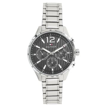 Tommy Hilfiger Quartz Multifunction Black Dial Metal Strap Watch for Men