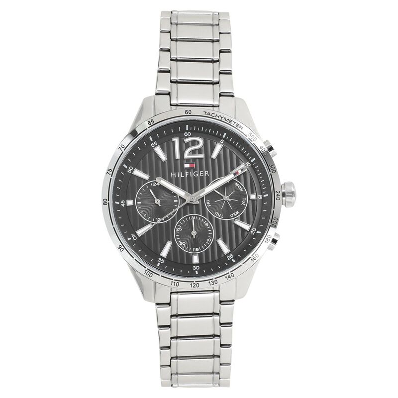 Tommy Hilfiger Quartz Multifunction Black Dial Metal Strap Watch for Men