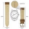 20 mm Brown Genuine Leather Strap for Men - image number 1