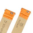 12 mm Orange Genuine Leather Strap for Women - image number 4
