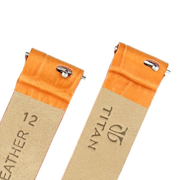 12 mm Orange Genuine Leather Strap for Women - image number 4