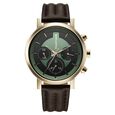 Fastrack Chrome K Quartz Multifunction Black Dial Black Leather Strap Watch For Guys
