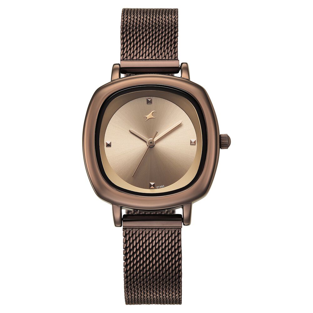 Fastrack Stunners Quartz Analog Brown Dial Brown Stainless Steel Strap Watch For Girls-picture-45