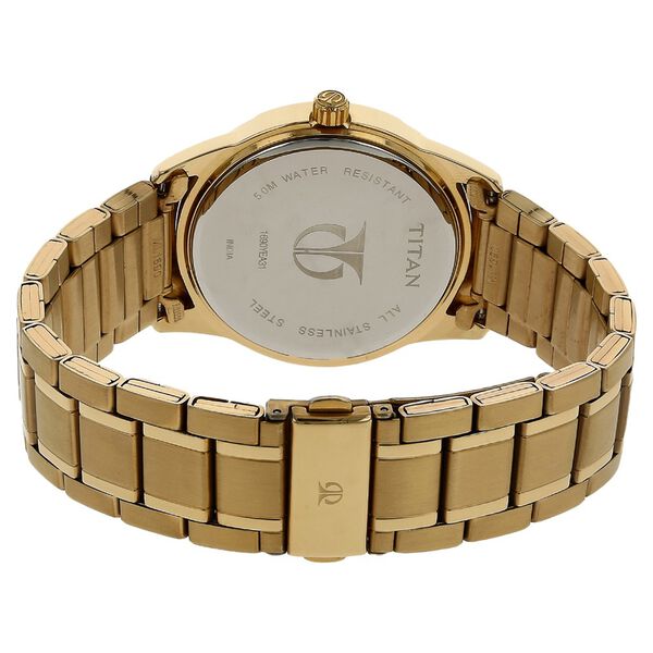 Titan Regal Crest Silver Dial Analog with Day and Date Stainless Steel Strap Watch for Men - image number 3