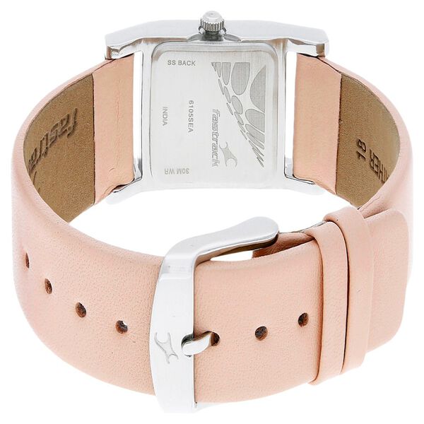 Fastrack Quartz Analog Pink Dial Leather Strap Watch for Girls - image number 3