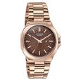 Sonata Poze Quartz Analog Brown Dial Rose Gold Colour Stainless Steel Strap Watch For Men - image number 1
