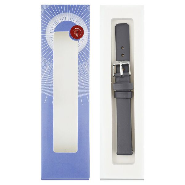 12 mm Grey Genuine Leather Strap for Women - image number 5